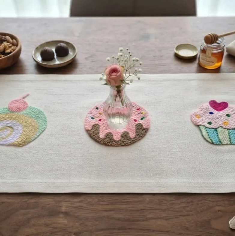 Dessert Punch Needle Table Runner