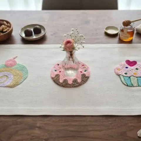 Dessert Punch Needle Table Runner